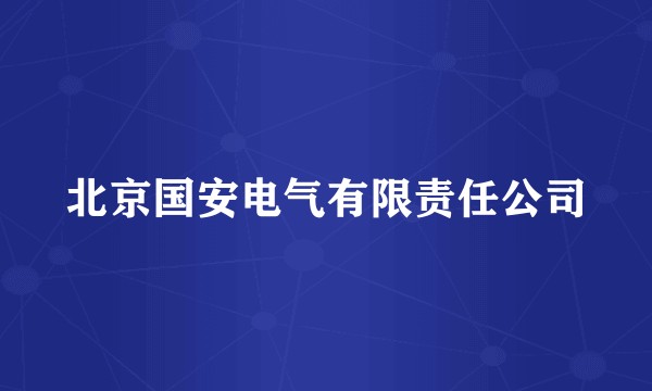 北京国安电气有限责任公司