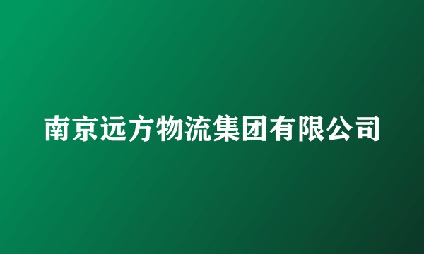 南京远方物流集团有限公司