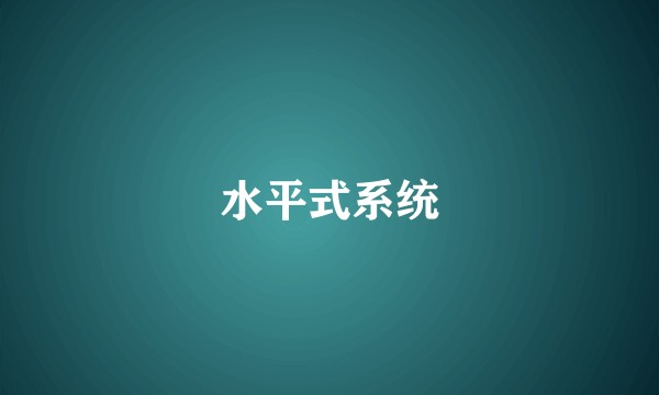 水平式系统