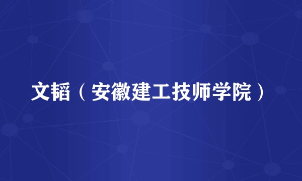 文韬（安徽建工技师学院）