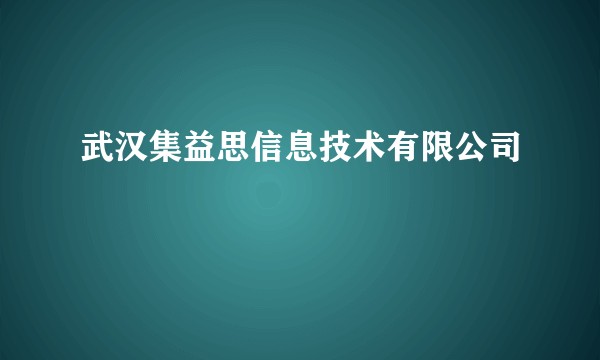 武汉集益思信息技术有限公司