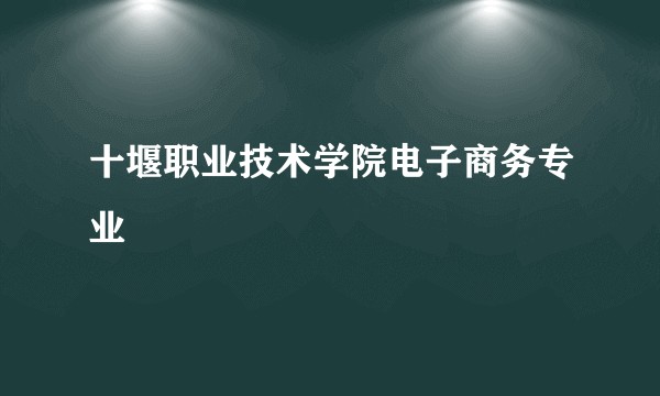 十堰职业技术学院电子商务专业