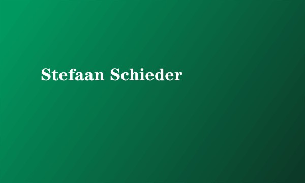 Stefaan Schieder