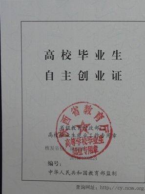 自主创业证