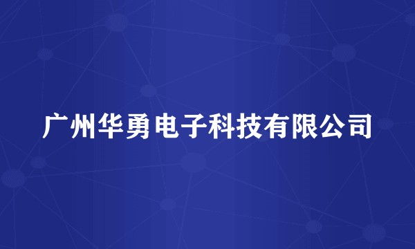 广州华勇电子科技有限公司