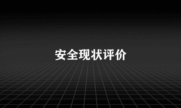 安全现状评价