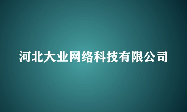 河北大业网络科技有限公司