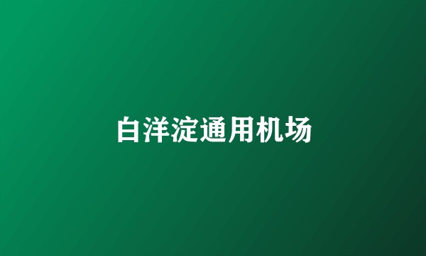 白洋淀通用机场