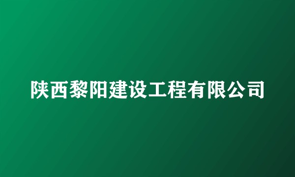 陕西黎阳建设工程有限公司