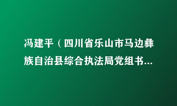 冯建平（四川省乐山市马边彝族自治县综合执法局党组书记、局长）