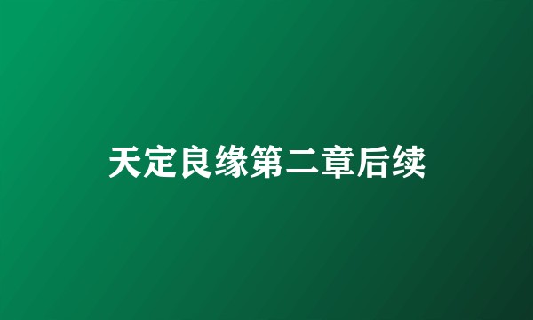 天定良缘第二章后续