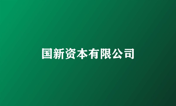 国新资本有限公司