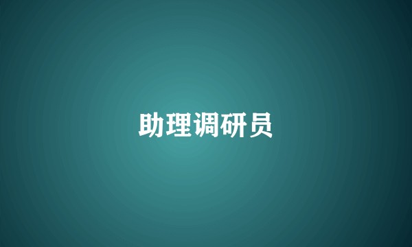 助理调研员