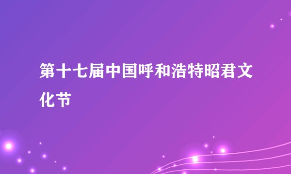 第十七届中国呼和浩特昭君文化节