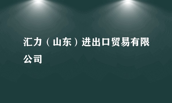 汇力（山东）进出口贸易有限公司