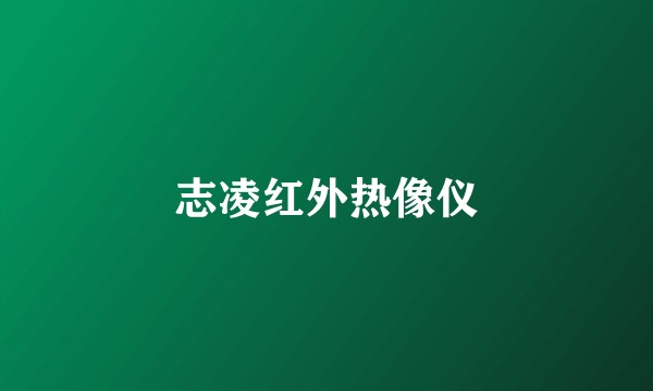 志凌红外热像仪