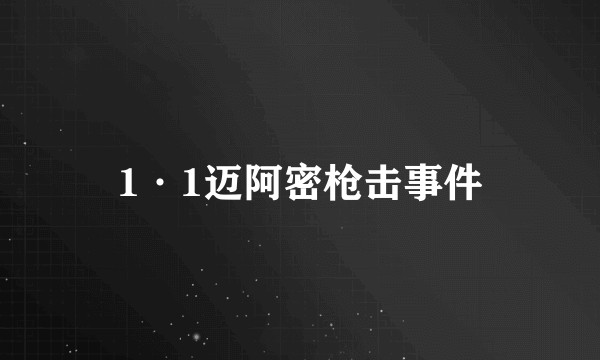 1·1迈阿密枪击事件