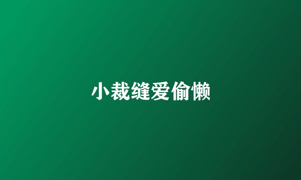 小裁缝爱偷懒