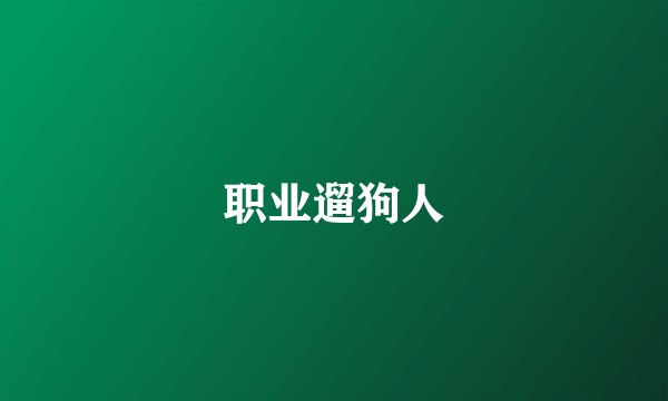 职业遛狗人