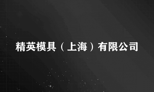 精英模具（上海）有限公司