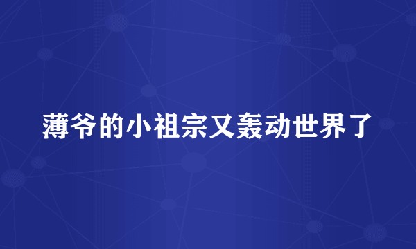 薄爷的小祖宗又轰动世界了