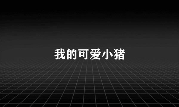 我的可爱小猪