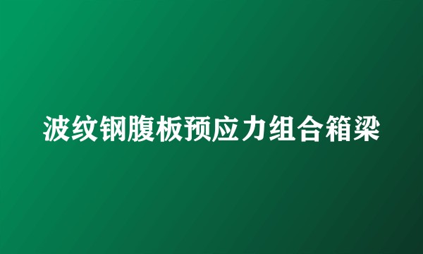 波纹钢腹板预应力组合箱梁