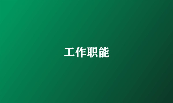 工作职能