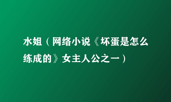 水姐（网络小说《坏蛋是怎么练成的》女主人公之一）