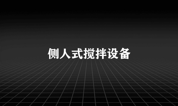 侧人式搅拌设备
