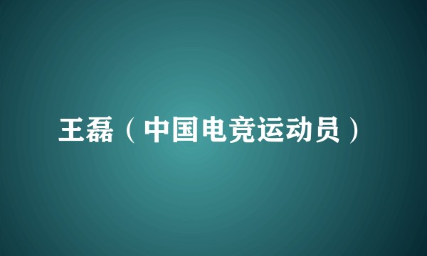 王磊（中国电竞运动员）