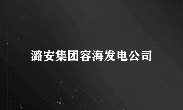 潞安集团容海发电公司