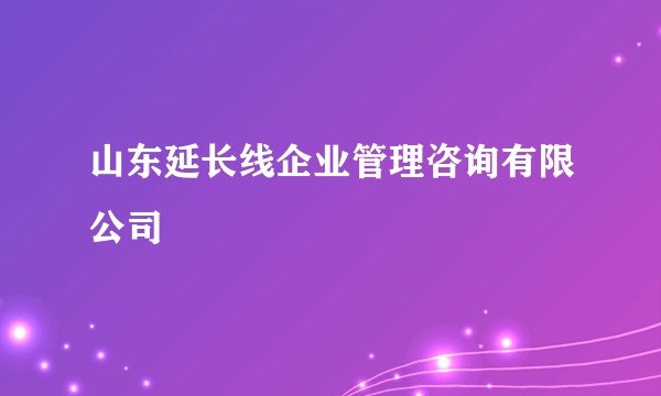 山东延长线企业管理咨询有限公司