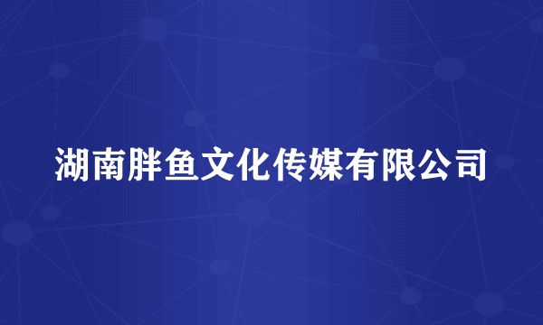 湖南胖鱼文化传媒有限公司
