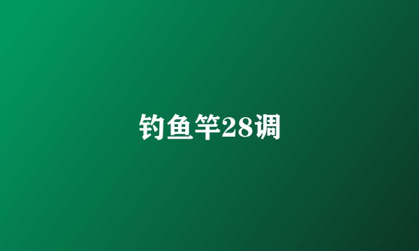 钓鱼竿28调
