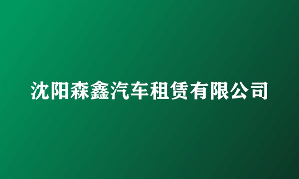 沈阳森鑫汽车租赁有限公司