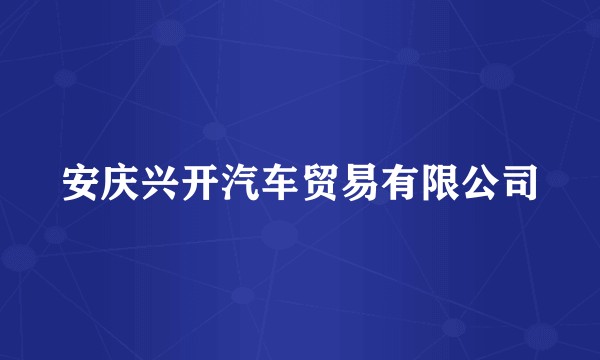 安庆兴开汽车贸易有限公司