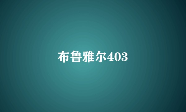 布鲁雅尔403
