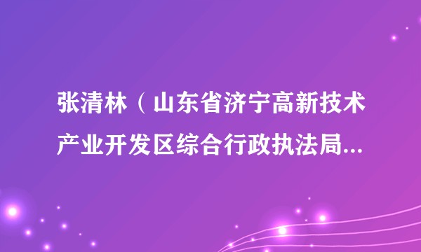 张清林（山东省济宁高新技术产业开发区综合行政执法局应急协调救援处副处长）