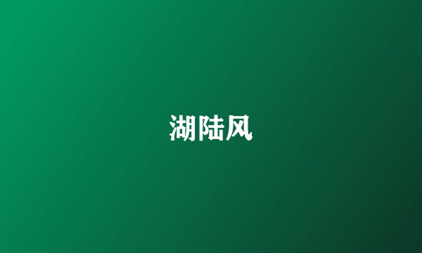 湖陆风