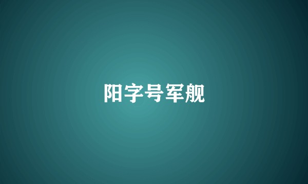 阳字号军舰