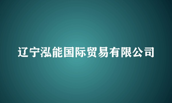辽宁泓能国际贸易有限公司