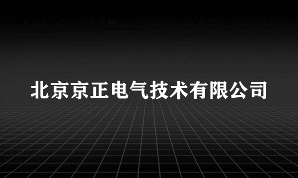北京京正电气技术有限公司