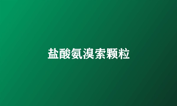 盐酸氨溴索颗粒