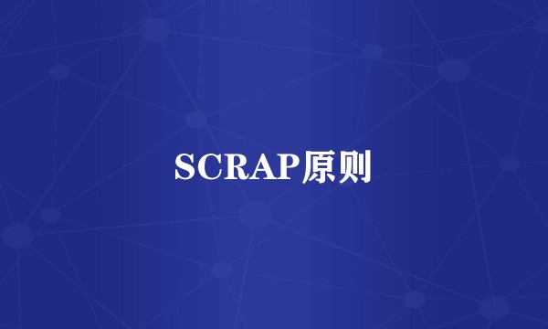 SCRAP原则