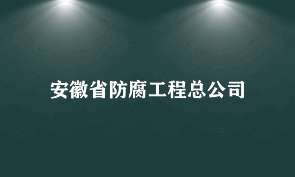 安徽省防腐工程总公司