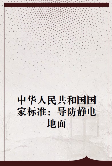 中华人民共和国国家标准：导防静电地面