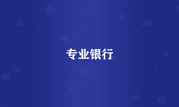 专业银行