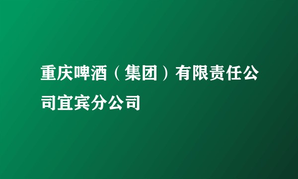 重庆啤酒（集团）有限责任公司宜宾分公司