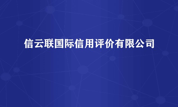 信云联国际信用评价有限公司
